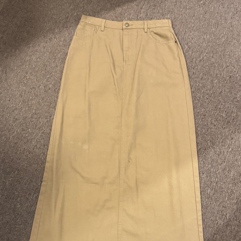 Classic Beige Women's Maxi Skirt